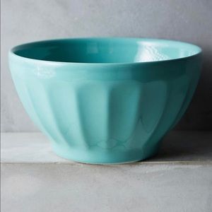 Anthropologie Latte Teal Bowls - Set of 3